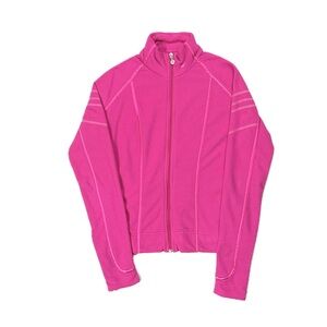 Vintage Y2K Nike Pink Full Zip Sleeve Zipper Fleece Sweatshirt Women’s Medium